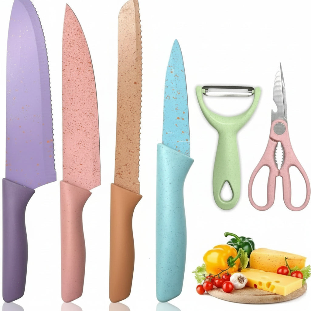 6-Piece Professional Stainless Steel Kitchen Knife Set