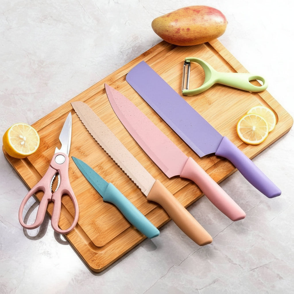 6-Piece Professional Stainless Steel Kitchen Knife Set